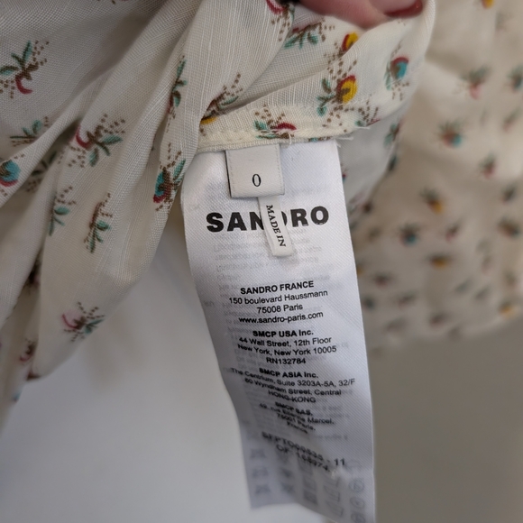 Sandro Ivory Floral Blouse - Picture 5 of 5